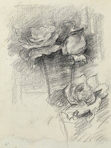 Stillleben mit Rosen in einer Vase, ca. 1890 von Albert de Belleroche
