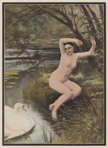 Leda, spartanische Prinzessin aus der griechischen Mythologie von Albert (after) Aublet