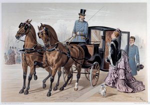 Englische Pferde im Rennen. Druck von Albert Adam (1833-?) 1874 Paris, Musée Carnavalet von Albert Adam