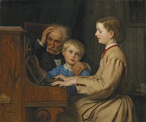 Das Lied der Heimat, 1874 von Albert Anker