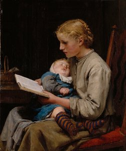Rose und Bertha Gugger, 1883 von Albert Anker