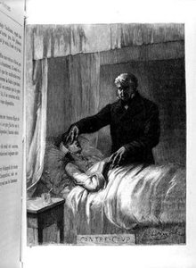 Jean Valjean schließt Fantines Augen, Illustration aus 