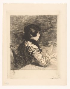 Porträt von Charlotte Besnard von Albert Besnard (signed by artist)