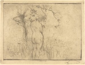 Eva vor dem Apfelbaum von Albert Besnard
