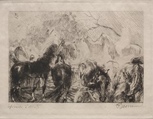 Pferdemarkt in Algier, 1898 von Paul Albert Besnard