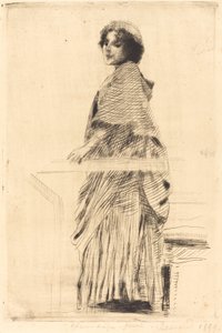 Frau in einem Umhang von Albert Besnard