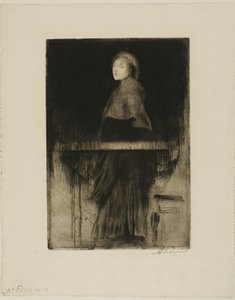 Frau in einem Umhang von Albert Besnard