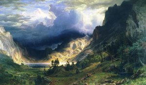 Ein Sturm in den Rocky Mountains - Mt. Rosalie von Albert Bierstadt