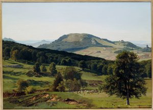 Landschaft - Hügel und Tal von Albert Bierstadt