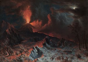 Der Vesuv bei Mitternacht von Albert Bierstadt