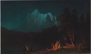 Gebirgige Landschaft bei Mondlicht von Albert Bierstadt