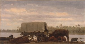 Mittagspause am Platte von Albert Bierstadt