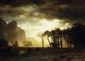 Vorüberziehender Sturm in Yosemite, 1865 von Albert Bierstadt
