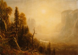 Studie für Yosemite Valley, Glacier Point Trail von Albert Bierstadt