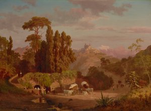 Blick auf Subiaco, Italien von Albert Bierstadt
