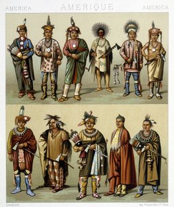 Kostüm des Pins rouge. Illustration in „Le costume historique“ von Racinet