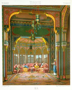 Harem in der Türkei - in „The historical costume“ von Racinet
