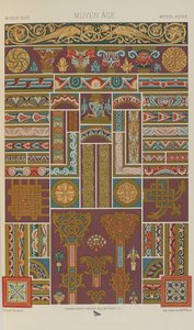 Mittelalter, Tafel 40 aus Polychromer Schmuck: Einhundert Tafeln in Gold, Silber und Farben, 1873