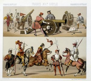 Krieger im 16. Jahrhundert - in „Le costume historique“ von Racinet