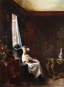 Lesen am Fenster, 1919 von Albert Chevallier Tayler