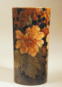 Vase mit Blumendekorationen, von Albert Dammouse