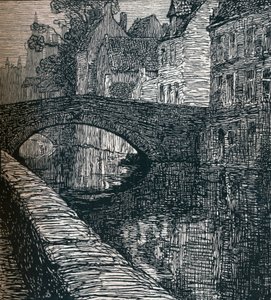 Brügge: Le Quai Vert Der Grüne Kai, 1916, 1917 von Albert Delstanche