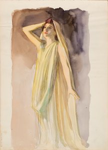 Aino Ackté als Alcestis, Ganzkörperskizze von Albert Edelfelt