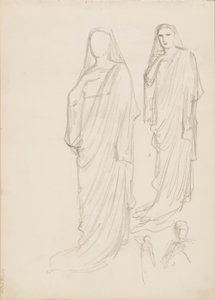 Aino Ackté als Alcestis, Skizze von Albert Edelfelt