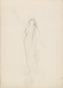 Aino Ackté als Alcestis, Skizze von Albert Edelfelt