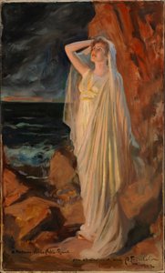 Aino Ackté als Alcestis am Ufer des Styx von Albert Edelfelt