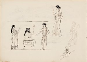 Antike Männer- und Frauenfiguren von Albert Edelfelt