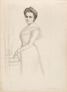 Camille Vallery-Radot, Skizze für ein Porträt von Albert Edelfelt
