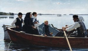 Das Kindersarg tragen / Ein Kinderbegräbnis von Albert Edelfelt