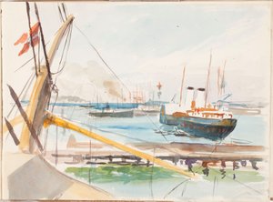 Vom Hafen von Kopenhagen, Skizze von Albert Edelfelt