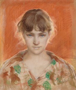 Pariser Modell im Morgenmantel von Albert Edelfelt