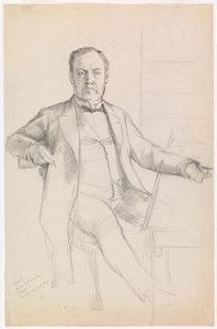 Porträt von Louis Pasteur, Skizze von Albert Edelfelt