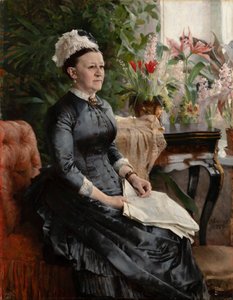 Porträt von Frau Anna Sinebrychoff von Albert Edelfelt