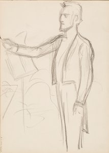 Robert Kajanus, Skizze für ein Porträt von Albert Edelfelt