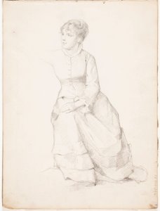 Sitzende Frau