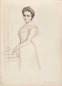 Camille Vallery-Radot, Skizze für ein Porträt von Albert Edelfelt