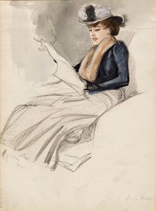 Sitzende Frau, Aino Ackté von Albert Edelfelt