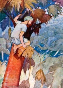 Sie näherten sich meinem Baum. "Die Elefanten näherten sich meinem Baum und umringten ihn mit ihren Rüsseln..." von Albert Edward Jackson