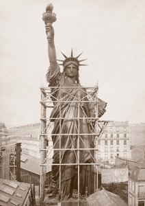 Zusammenbau der Freiheitsstatue, Paris 1883