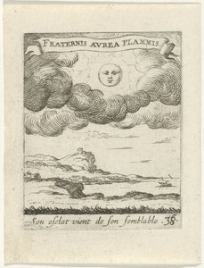 Landschaft mit Mond von Albert Flamen