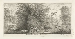Landschaft mit Bekassine von Albert Flamen