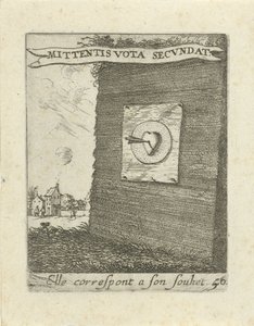 Pfeil in der Mitte eines Herzens