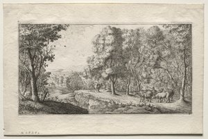 Die Straße am Waldrand von Albert Flamen