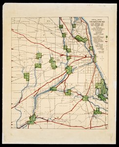 Karte der Indianerpfade und Dörfer in Amerika von Albert Frederick Scharf