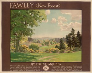 Fawley (New Forest), Plakat für Southern Railway von Albert George Petherbridge