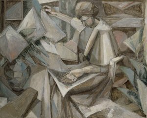 Frau mit Phlox von Albert Gleizes
